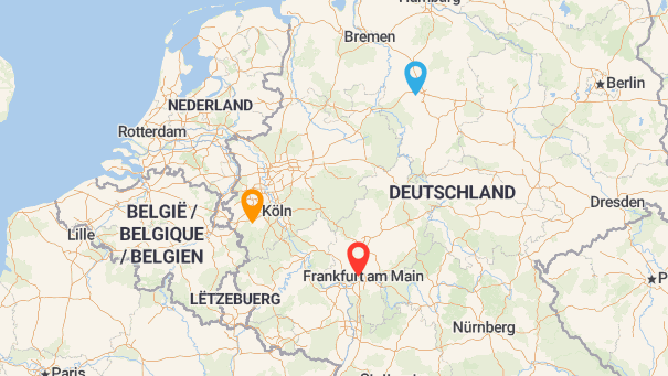 Map of company locations