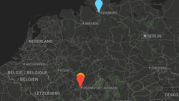 Map of company locations