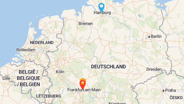 Map of company locations