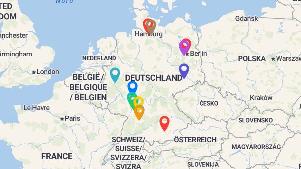 Map of company locations