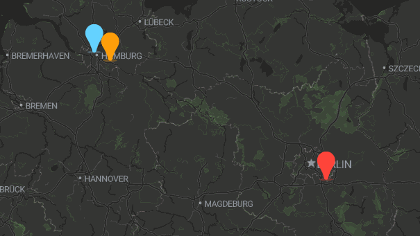 Map of company locations
