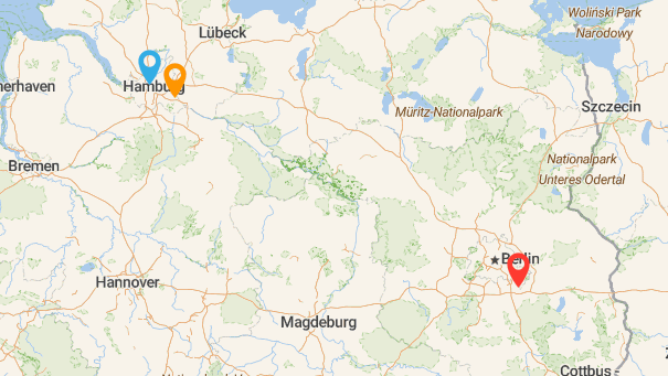 Map of company locations