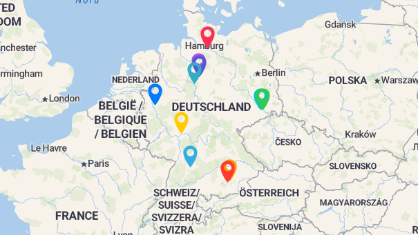 Map of company locations