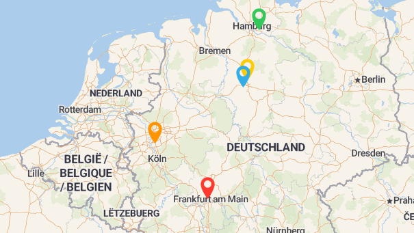 Map of company locations