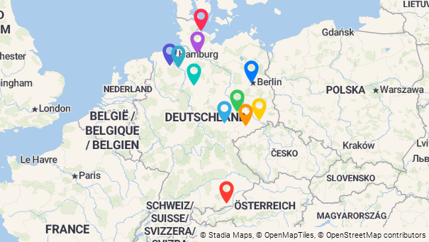 Map of company locations