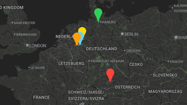 Map of company locations