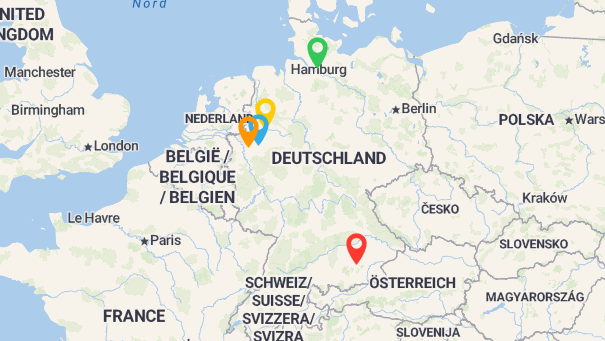 Map of company locations