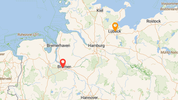 Map of company locations