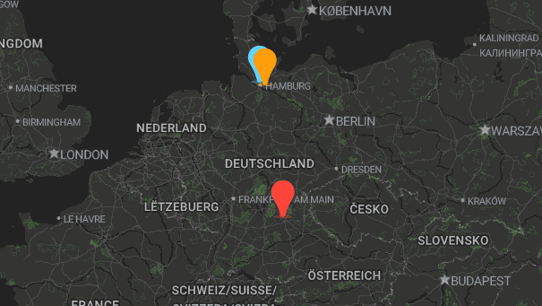Map of company locations