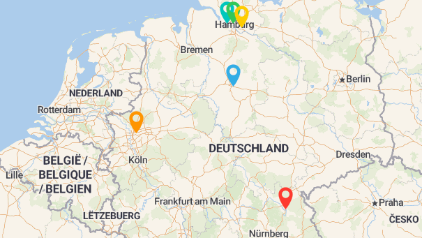 Map of company locations