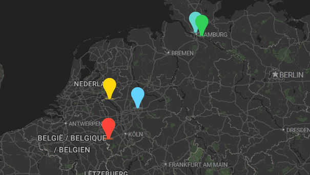 Map of company locations