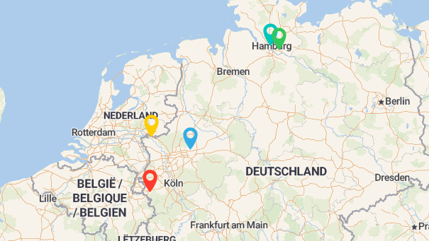 Map of company locations