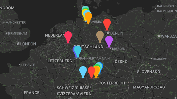 Map of company locations