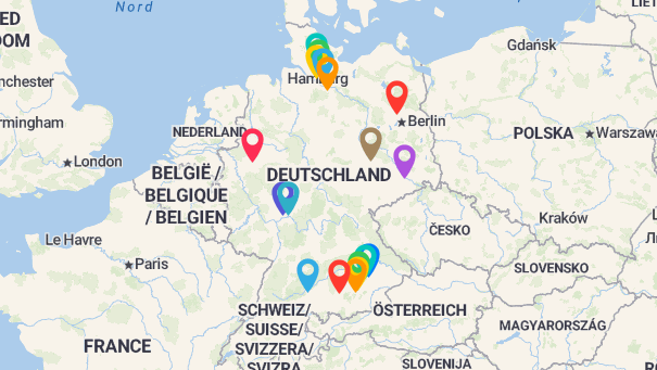 Map of company locations