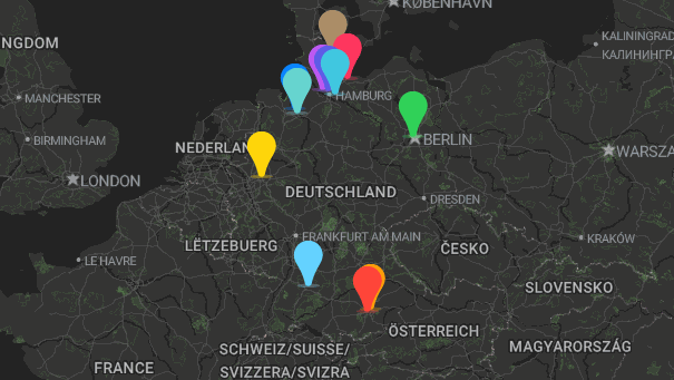 Map of company locations