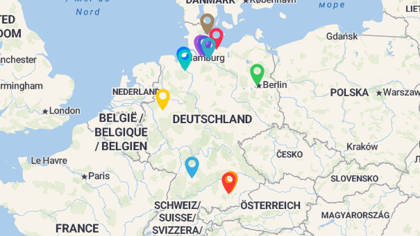 Map of company locations