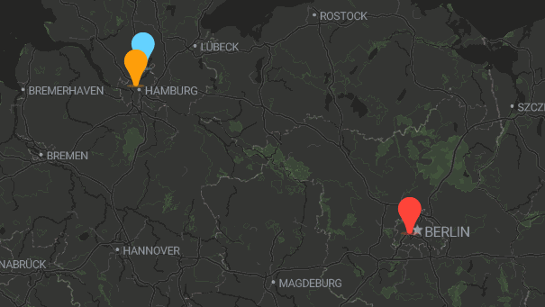 Map of company locations