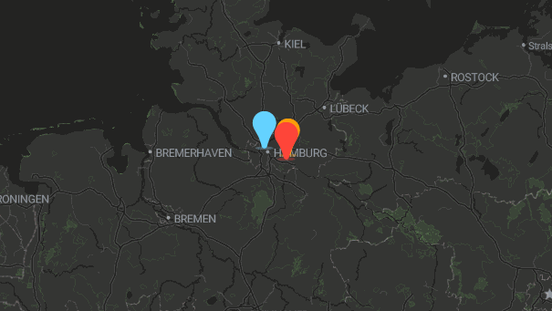 Map of company locations