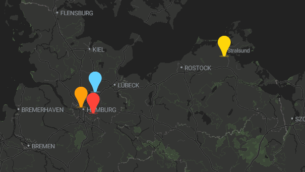 Map of company locations