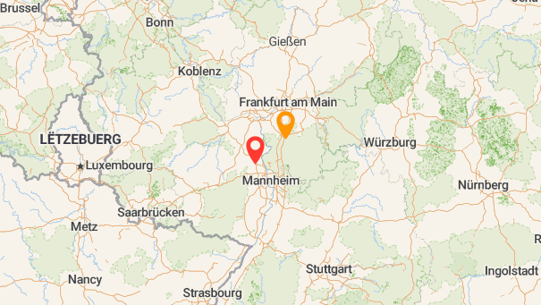 Map of company locations