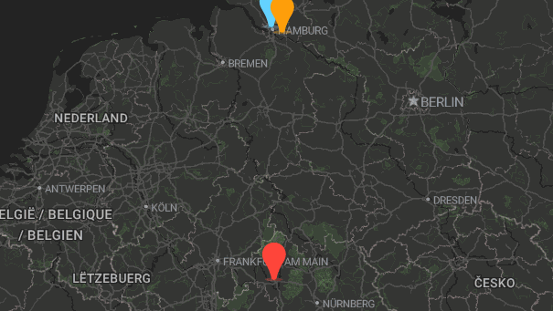 Map of company locations