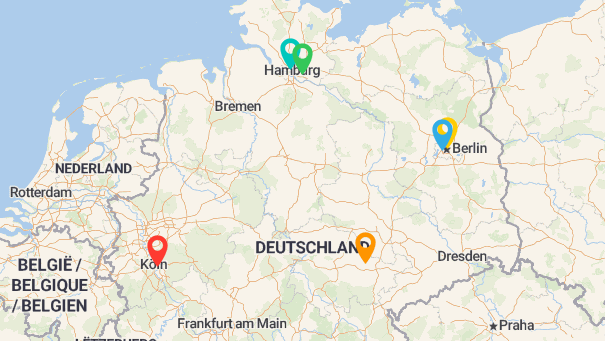 Map of company locations