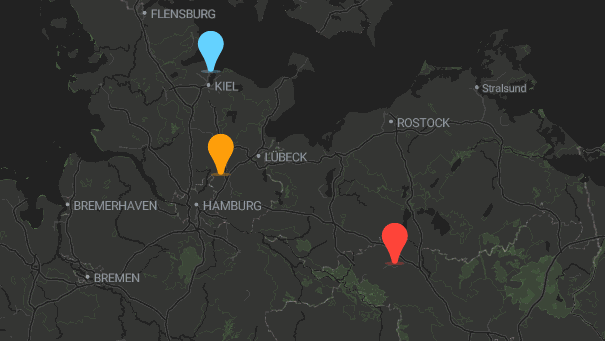 Map of company locations