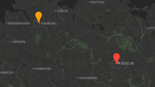 Map of company locations