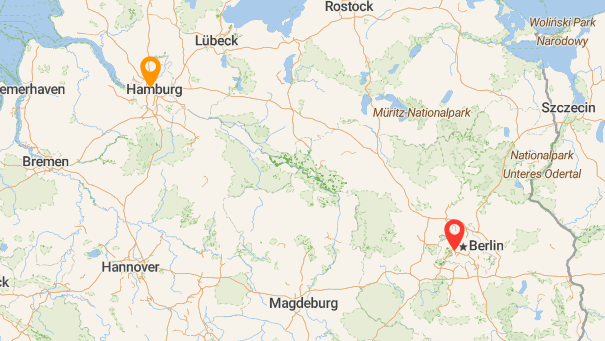 Map of company locations