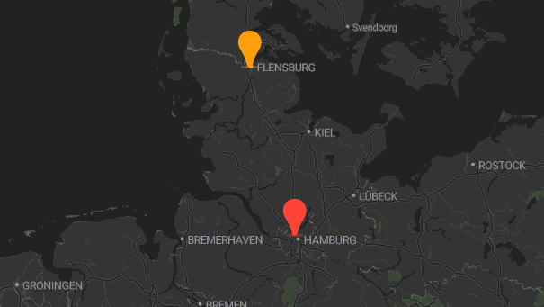 Map of company locations
