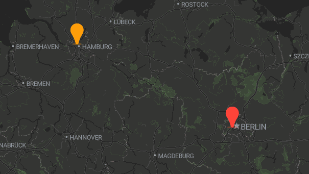 Map of company locations