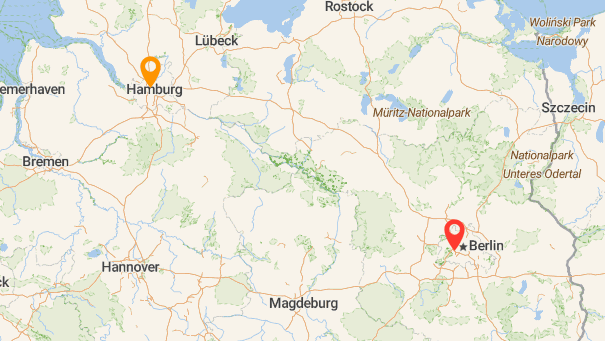 Map of company locations