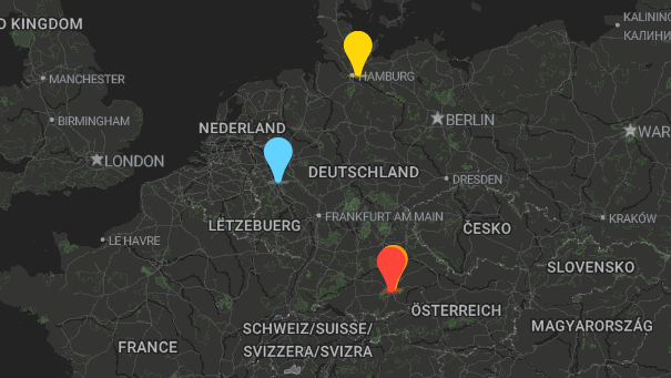 Map of company locations