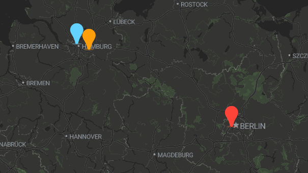 Map of company locations