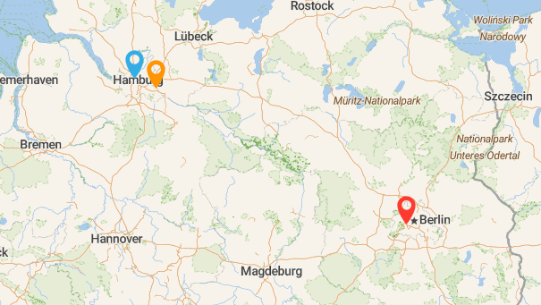 Map of company locations