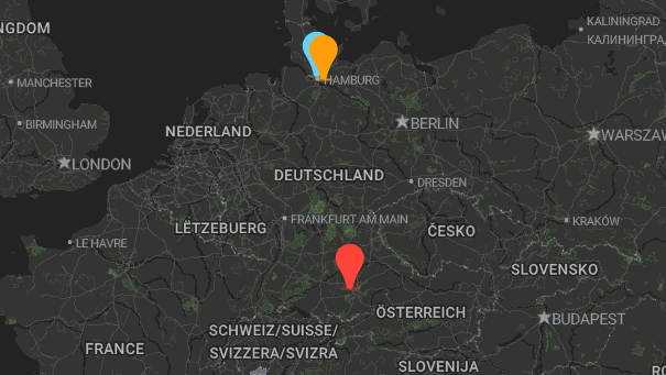 Map of company locations