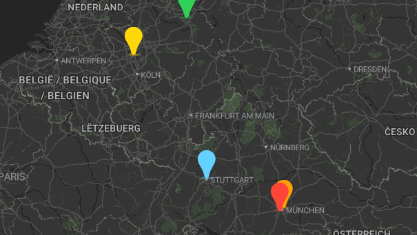 Map of company locations