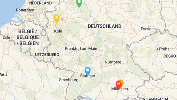 Map of company locations