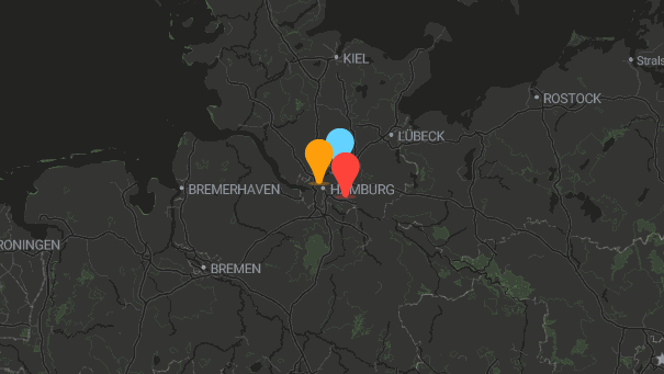 Map of company locations