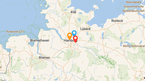 Map of company locations