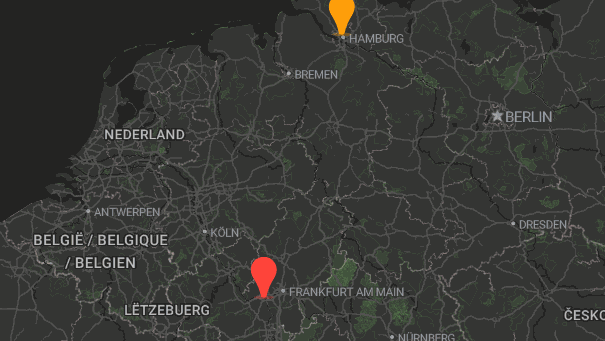 Map of company locations
