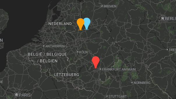 Map of company locations