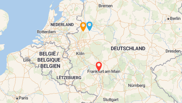 Map of company locations