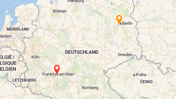 Map of company locations