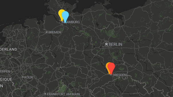 Map of company locations