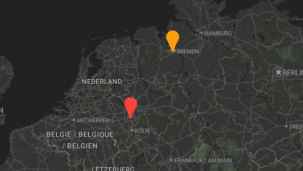 Map of company locations