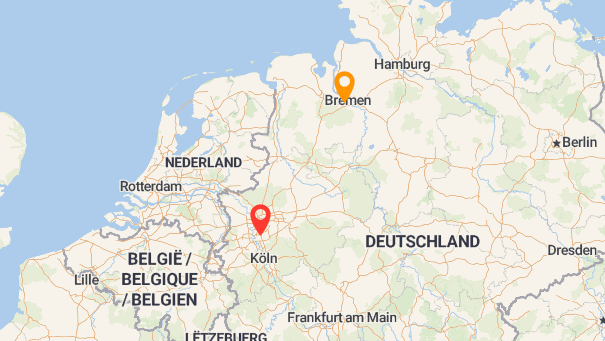 Map of company locations