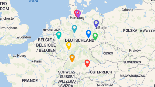 Map of company locations