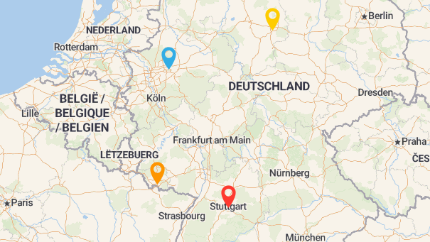 Map of company locations
