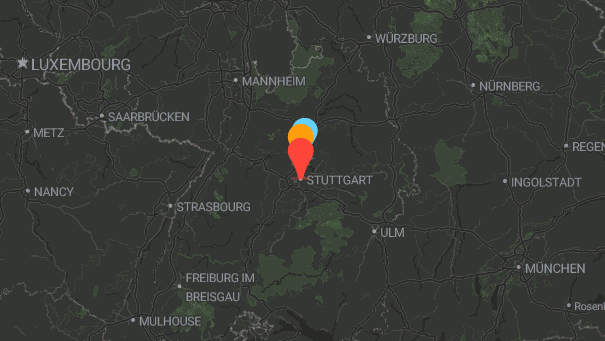 Map of company locations